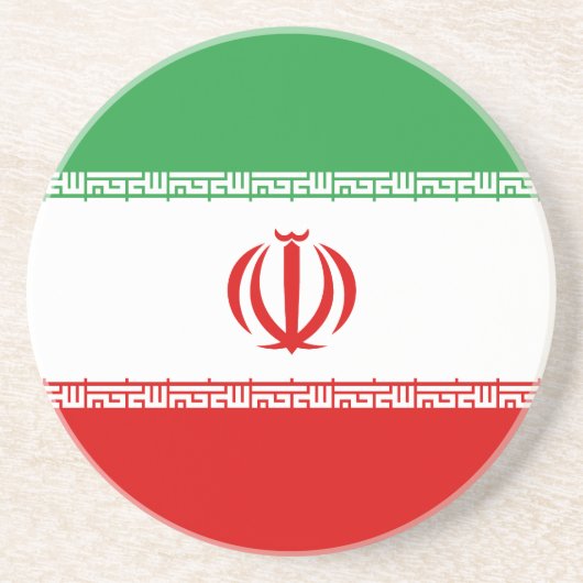 Iran-Flagge Getränkeuntersetzer (Vorne)