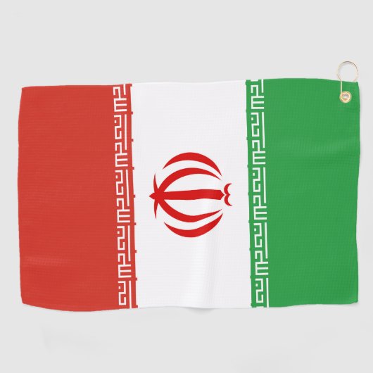 Iran-Flagge Golfhandtuch (Horizontal)