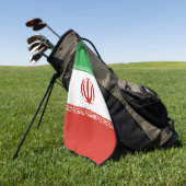 Iran-Flagge Golfhandtuch (Gras)