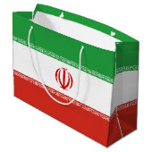 Iran-Flagge Große Geschenktüte (Rückseite Schrägansicht)