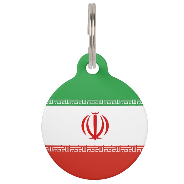 Iran-Flagge Haustiermarke (Vorderseite)