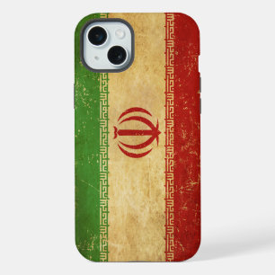 Iran-Flagge im Vintage-Design iPhone 15 Plus Hülle