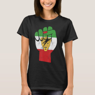Iran-Flagge, iranisches Löwensymbol, iranische Löw T-Shirt