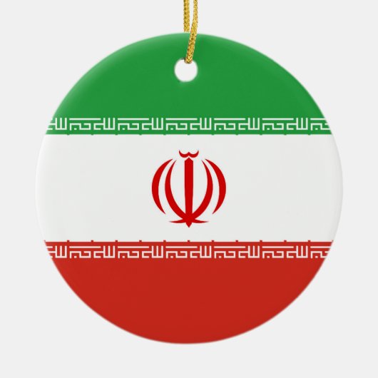 Iran-Flagge Keramik Ornament (Vorne)