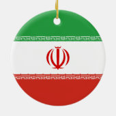 Iran-Flagge Keramik Ornament (Hinten)