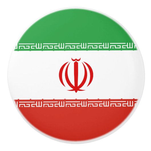 Iran-Flagge Keramikknauf (Vorderseite)