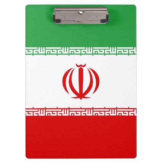 Iran-Flagge Klemmbrett (Vorderseite)