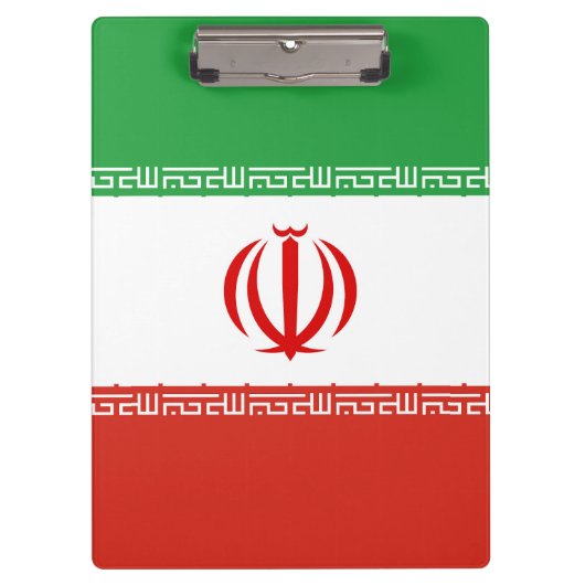 Iran-Flagge Klemmbrett (Vorderseite)