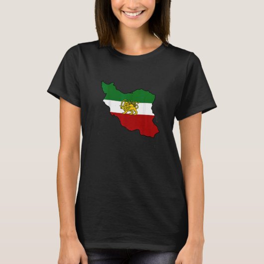 Iran-Flagge mit Löwe T-Shirt (Vorderseite)