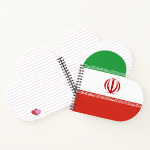 Iran-Flagge Notizblock
