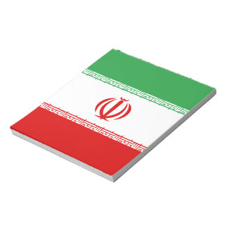 Iran-Flagge Notizblock