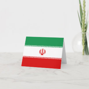 Iran-Flagge Notizkarte Karte