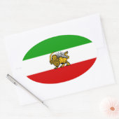 Iran-Flagge Ovaler Aufkleber (Umschlag)