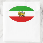 Iran-Flagge Ovaler Aufkleber (Tasche)