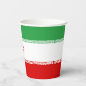 Iran-Flagge Pappbecher (Rückseite)