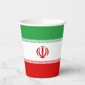 Iran-Flagge Pappbecher (Links)