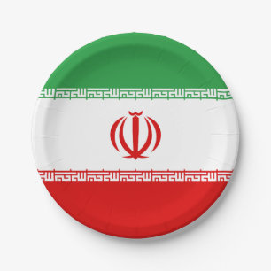 Iran-Flagge Pappteller