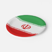 Iran-Flagge Pappteller (Schrägansicht)