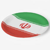 Iran-Flagge Pappteller (Schrägansicht)