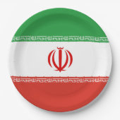 Iran-Flagge Pappteller (Vorderseite)