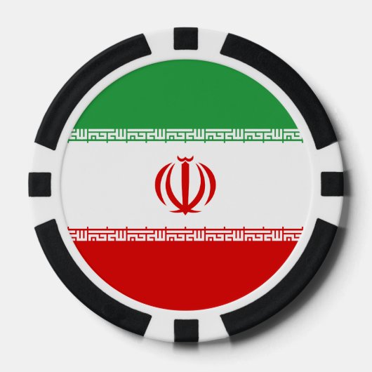Iran-Flagge Pokerchips (Vorderseite)