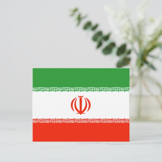 Iran-Flagge Postkarte (Stehend Vorderseite)