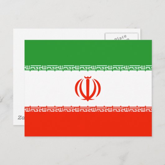 Iran-Flagge Postkarte (Vorne/Hinten)