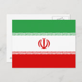 Iran-Flagge Postkarte (Vorne/Hinten)