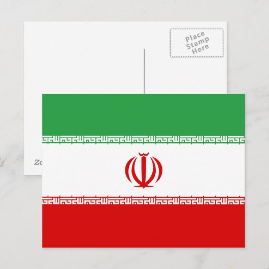 Iran-Flagge Postkarte (Vorne/Hinten)