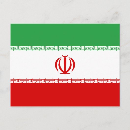 Iran-Flagge Postkarte (Vorderseite)