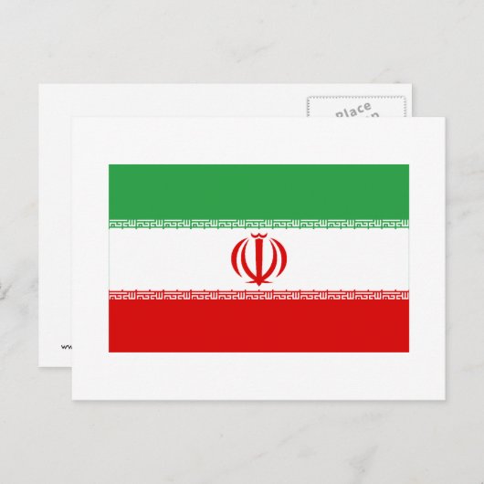 Iran-Flagge Postkarte (Vorne/Hinten)