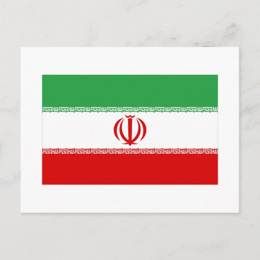 Iran-Flagge Postkarte (Vorderseite)