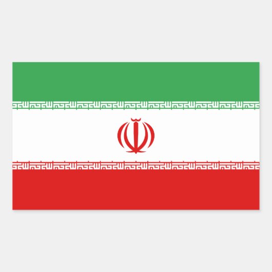 Iran-Flagge Rechteckiger Aufkleber (Vorderseite)