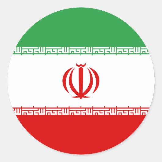 Iran-Flagge Runder Aufkleber (Vorderseite)