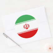Iran-Flagge Runder Aufkleber (Umschlag)