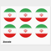 Iran-Flagge Runder Aufkleber (Blatt)