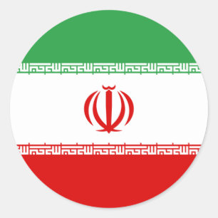 Iran-Flagge Runder Aufkleber