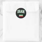 Iran-Flagge Runder Aufkleber (Tasche)