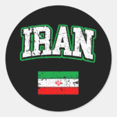 Iran-Flagge Runder Aufkleber (Vorderseite)