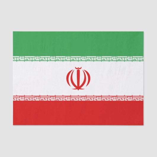 Iran-Flagge Seidenpapier (Vorderseite)