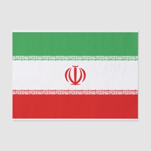 Iran-Flagge Seidenpapier (Vorderseite)