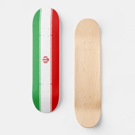 Iran-Flagge Skateboard (Vorderseite)