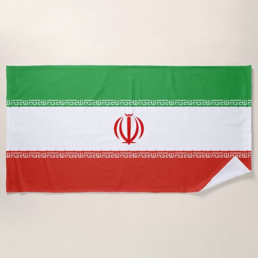 Iran-Flagge Strandtuch (Vorderseite)