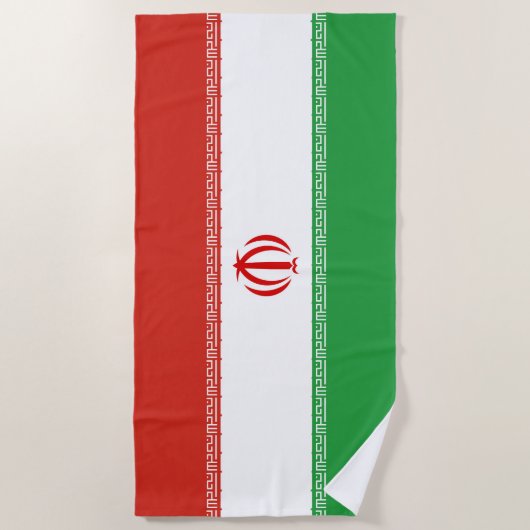 Iran-Flagge Strandtuch (Vorderseite)
