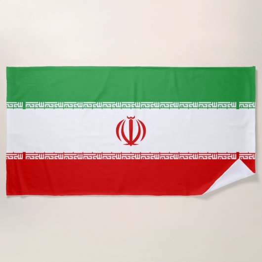 Iran-Flagge Strandtuch (Vorderseite)