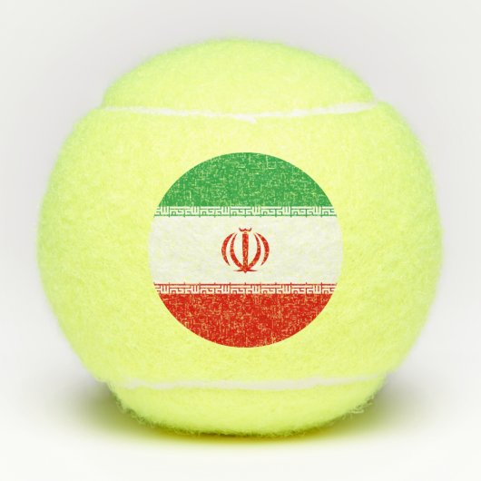 Iran-Flagge Tennisbälle (Vorderseite)