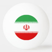 Iran-Flagge Tischtennisball (Rückseite)