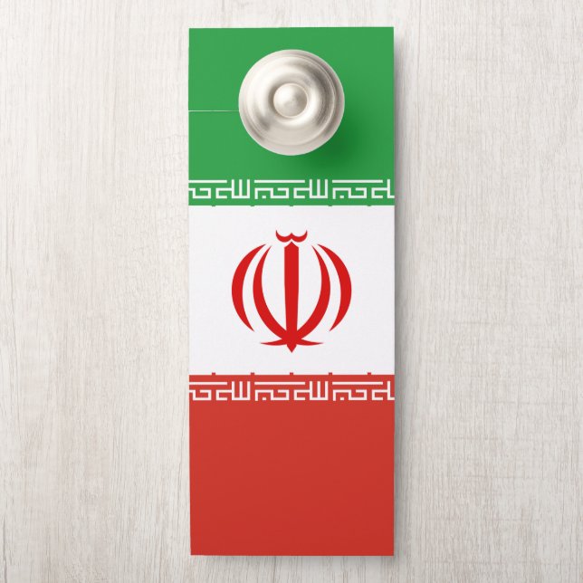 Iran-Flagge Türanhänger (Auf Knauf)