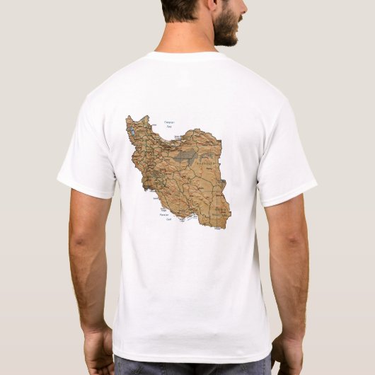 Iran-Flagge und -T - Shirt (Rückseite)