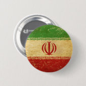 Iran-Flagge Vintage-Design-Button Button (Vorne & Hinten)